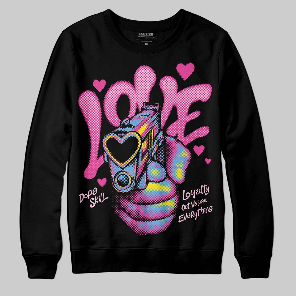 Dunk Low GS 'Triple Pink' DopeSkill Sweatshirt Love Graphic Streetwear - black