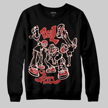 Jordan 1 High OG Rare Air “Cinnabar” DopeSkill Sweatshirt Real Y2K Players Graphic Streetwear - Black
