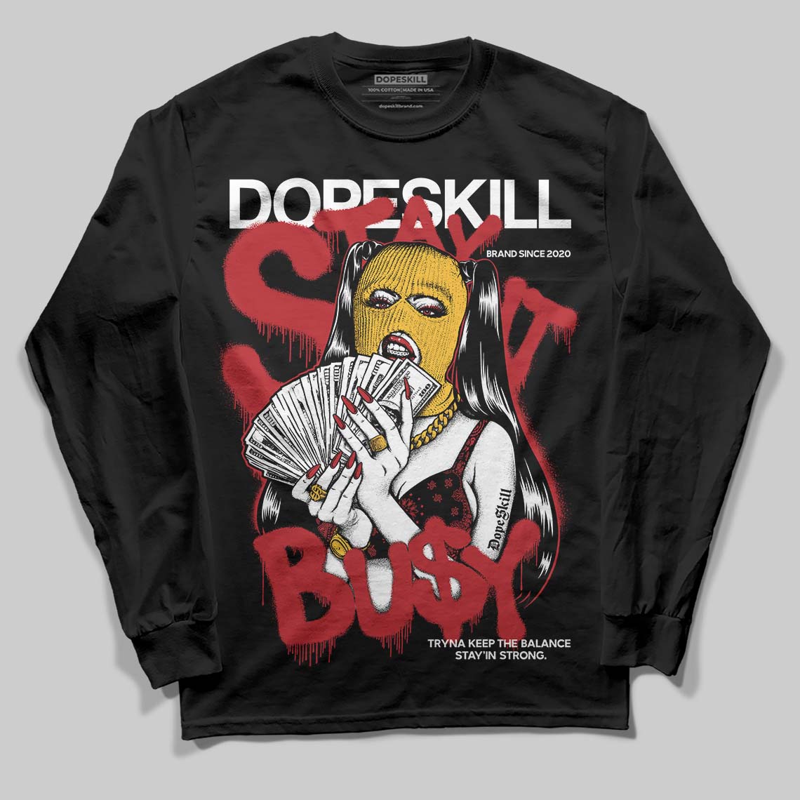 Jordan 14 Golf “Last Shot” DopeSkill Long Sleeve T-Shirt Stay It Busy Graphic Streetwear - black