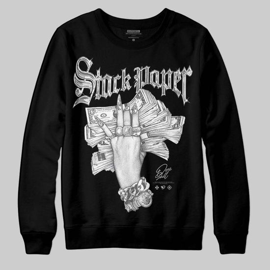 Grey Sneakers DopeSkill Sweatshirt Stack Paper Graphic Streetwear - Black