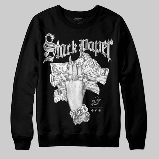 Grey Sneakers DopeSkill Sweatshirt Stack Paper Graphic Streetwear - Black