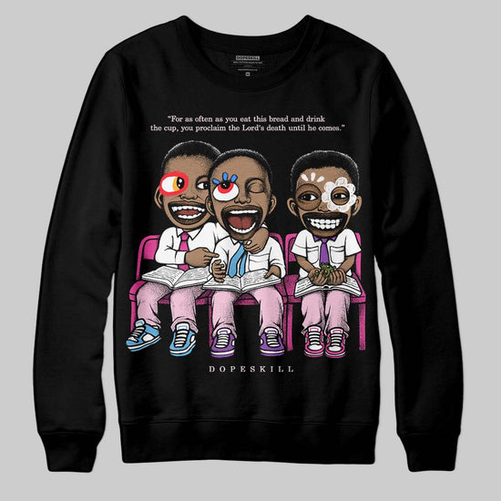 Dunk Low GS 'Triple Pink' DopeSkill Sweatshirt First Sunday Graphic Streetwear - Black