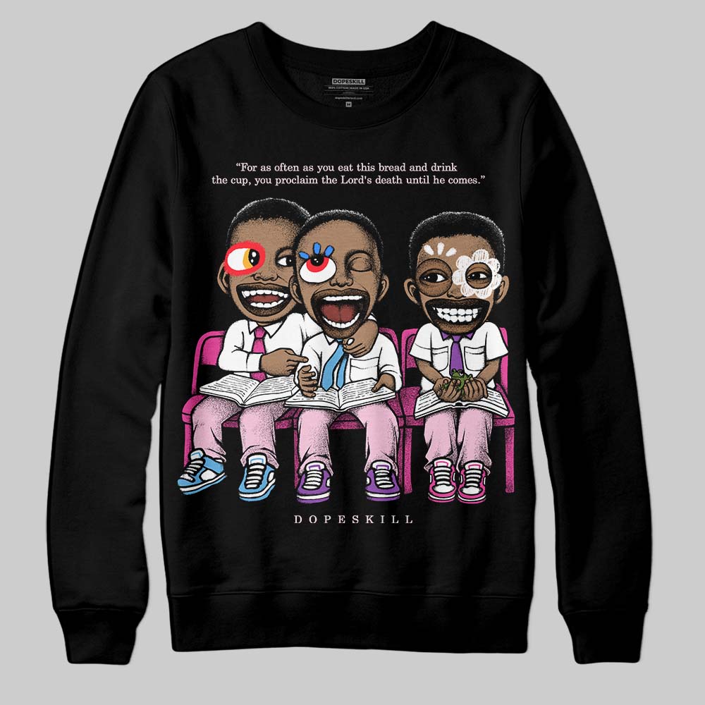 Dunk Low GS 'Triple Pink' DopeSkill Sweatshirt First Sunday Graphic Streetwear - Black