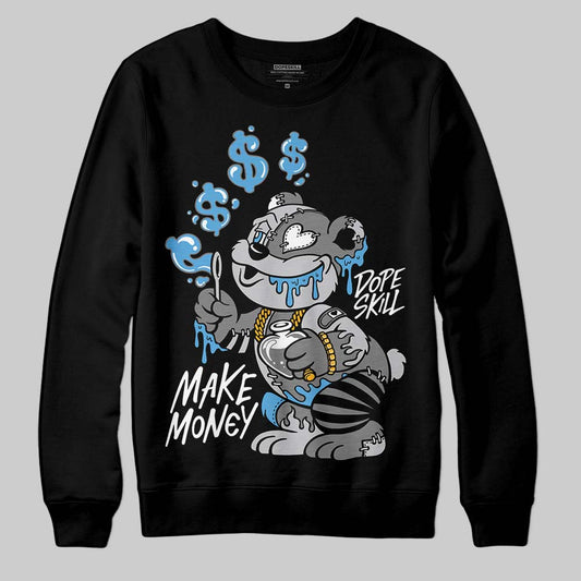 Grey Sneakers DopeSkill Sweatshirt Make Money Graphic Streetwear - Black