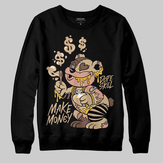 TAN Sneakers DopeSkill Sweatshirt Make Money Graphic Streetwear - Black