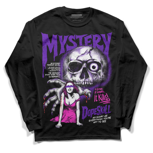 Jordan 13 Court Purple DopeSkill Long Sleeve T-Shirt Mystery Ghostly Grasp Graphic Streetwear - Black