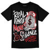 Jordan 12 “Red Taxi” DopeSkill T-Shirt Real Ones Move In Silence Graphic Streetwear - Black