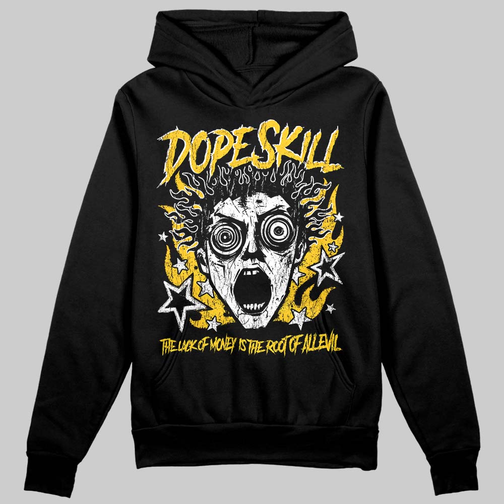 Yellow Sneakers DopeSkill Hoodie Sweatshirt Root of Evil Graphic Streetwear - black