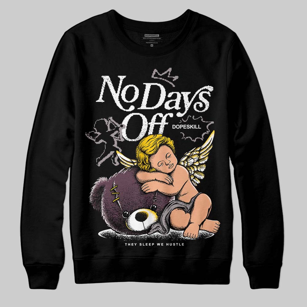 A Ma Maniére x Air Jordan 5 “Violet Ore” DopeSkill Sweatshirt New No Days Off Graphic Streetwear - Black