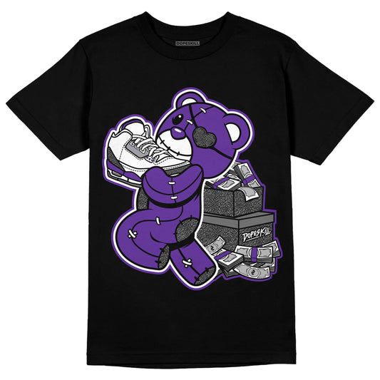 Jordan 3 Retro Dark Iris DopeSkill T-Shirt Bear Steals Sneaker Graphic Streetwear - Black