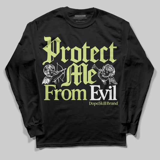 Jordan 5 “Luminous Green” DopeSkill Long Sleeve T-Shirt Protect Me From Evil Graphic Streetwear - Black