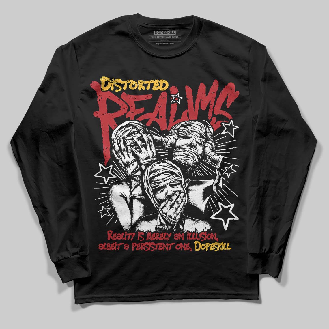 Jordan 14 Golf “Last Shot” DopeSkill Long Sleeve T-Shirt Distorted Realms Graphic Streetwear - black