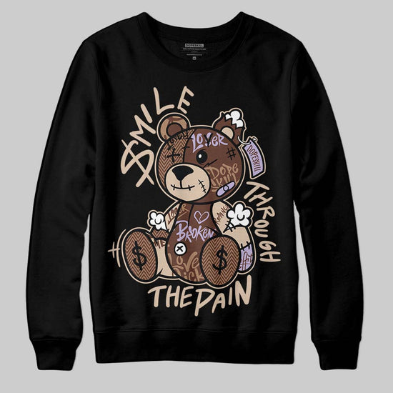 Harris Tweed x Wmns Dunk Low 'Sesame' DopeSkill Sweatshirt Smile Through The Pain Graphic Streetwear - Black