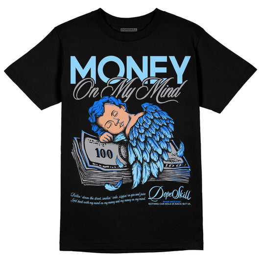 Jordan 7 Retro Chambray DopeSkill T-Shirt MOMM Graphic Streetwear - Black