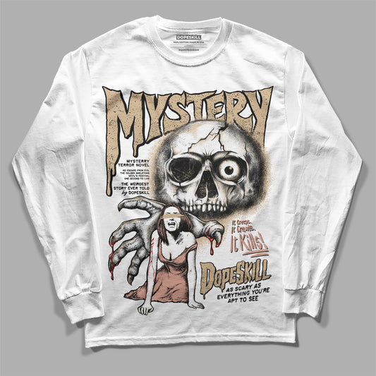 TAN Sneakers DopeSkill Long Sleeve T-Shirt Mystery Ghostly Grasp Graphic Streetwear - White