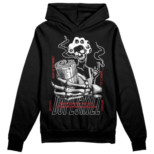 Jordan 12 “Red Taxi” DopeSkill Hoodie Sweatshirt Show Me The Money Graphic Streetwear - Black