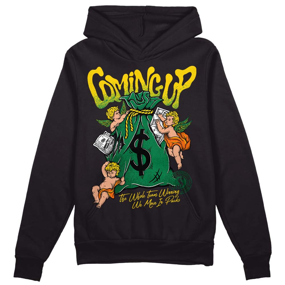 Green Sneakers DopeSkill Hoodie Sweatshirt Money Bag Coming Up Graphic Streetwear - Black