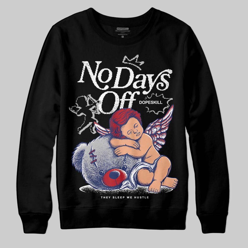 Jordan 1 High OG Rare Air "Deep Royal Blue" DopeSkill Sweatshirt New No Days Off Graphic Streetwear - Black