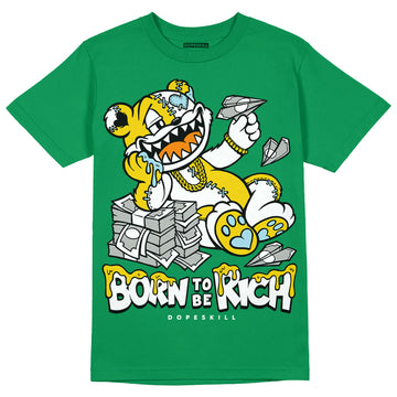 Jordan 5 “Lucky Green” DopeSkill Green T-shirt Born To Be Rich Graphic Streetwear