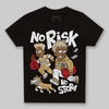 Jordan 4 Retro “Pizza” DopeSkill Toddler Kids T-shirt No Risk No Story Graphic Streetwear - Black