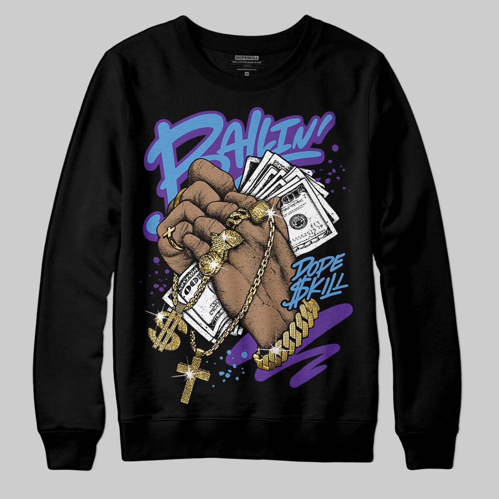 PURPLE Sneakers DopeSkill Sweatshirt Always Ballin' Graphic Streetwear - Black