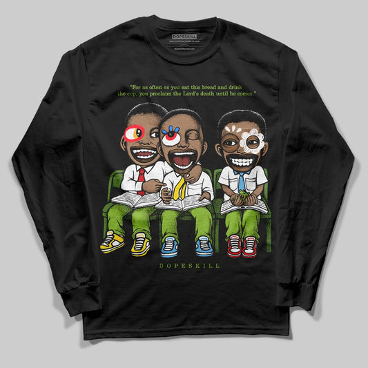 SB Dunk Low Chlorophyll DopeSkill Long Sleeve T-Shirt First Sunday Graphic Streetwear - Black