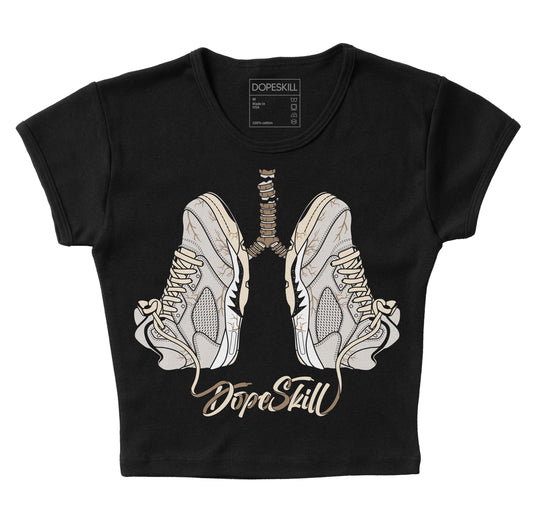 Jordan 5 SE “Sail” DopeSkill Women's Crop Top Breathe Graphic Streetwear - Black