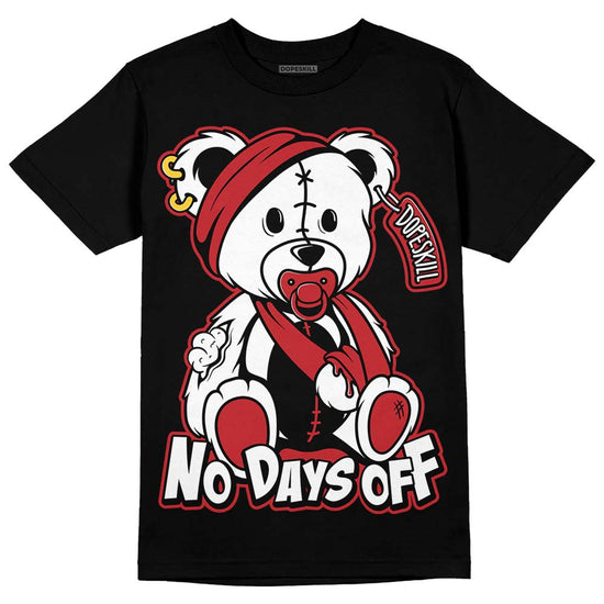 Jordan 12 “Red Taxi” DopeSkill T-Shirt Hurt Bear Graphic Streetwear - Black