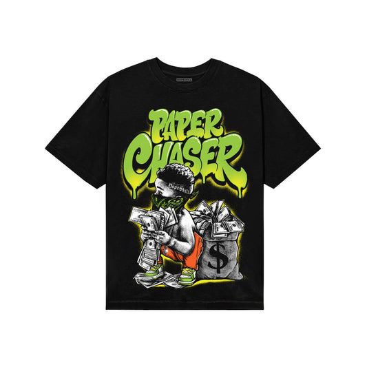 Neon Green Sneakers DopeSkill T-Shirt Paper Chaser Boy Graphic Streetwear - Black