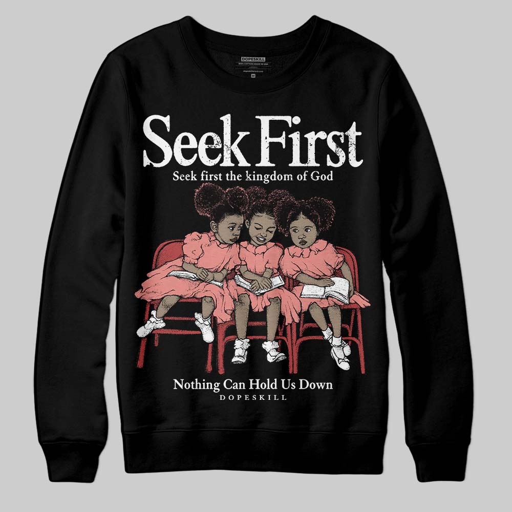Jordan 13 “Dune Red” DopeSkill Sweatshirt New Seek First Graphic Streetwear - Black