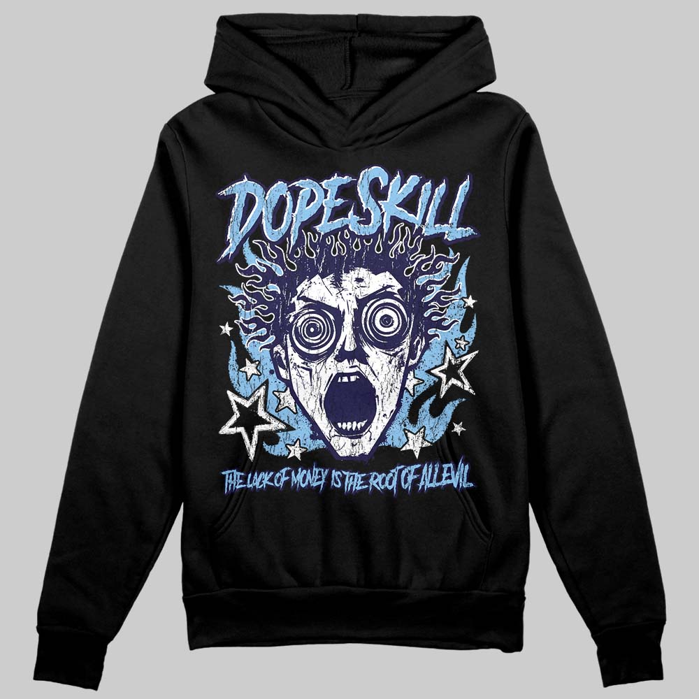 University Blue Sneakers DopeSkill Hoodie Sweatshirt Root of Evil Graphic Streetwear - black
