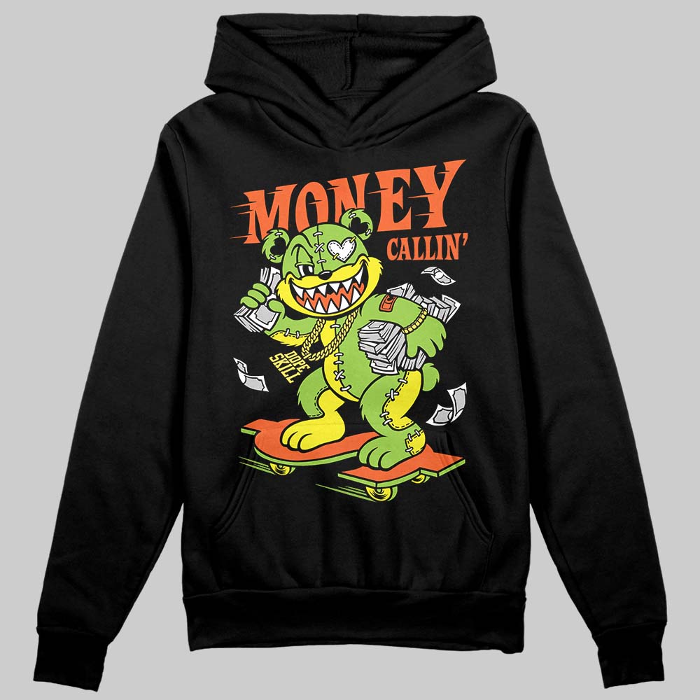 Neon Green Sneakers DopeSkill Hoodie Sweatshirt Money Callin' Graphic Streetwear - Black