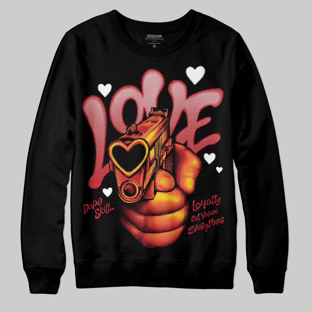 Jordan 11 Retro Low Bred (2025) DopeSkill Sweatshirt Love Shot Graphic Streetwear - Black