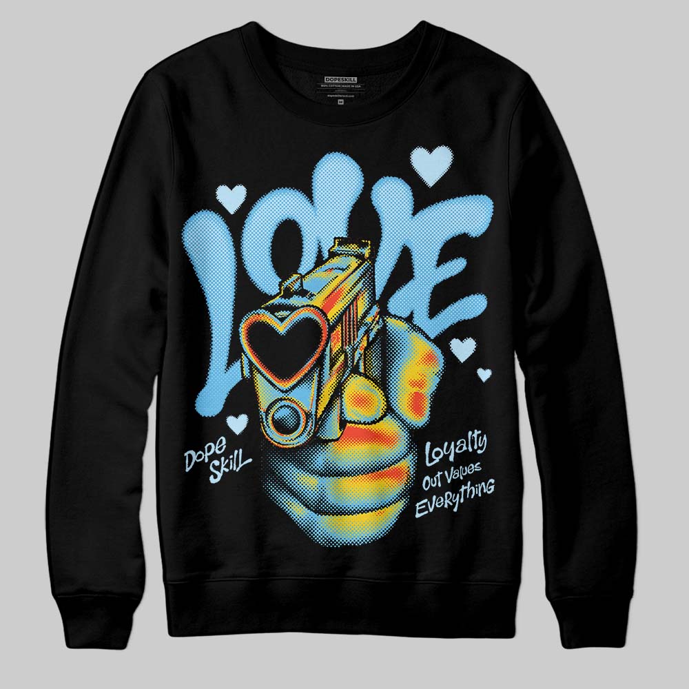 Jordan 11 Retro Legend Blue DopeSkill Sweatshirt Love Shot Graphic Streetwear - Black