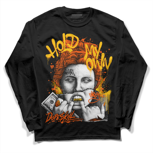 MSCHF Super Normal 2 Orange Milk DopeSkill Long Sleeve T-Shirt Hold My Own Graphic Streetwear - Black