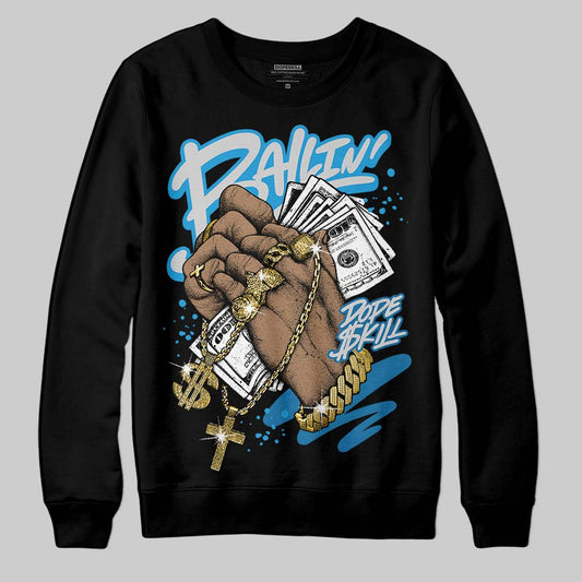 Jordan 4 Retro Military Blue DopeSkill Sweatshirt Always Ballin' Graphic Streetwear - black