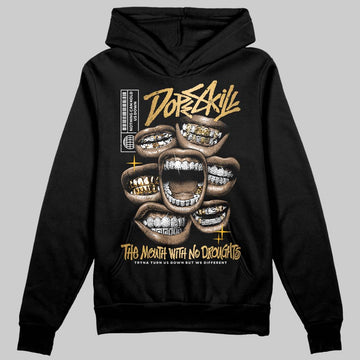 Jordan 12 Retro 'Taxi' 2025 DopeSkill Hoodie Sweatshirt The Mouth With No Droughts Graphic Streetwear - Black