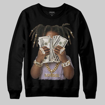 Harris Tweed x Dunk Low Denim Turquoise and Baroque Brown DopeSkill Sweatshirt Rich Youth Graphic Streetwear - black