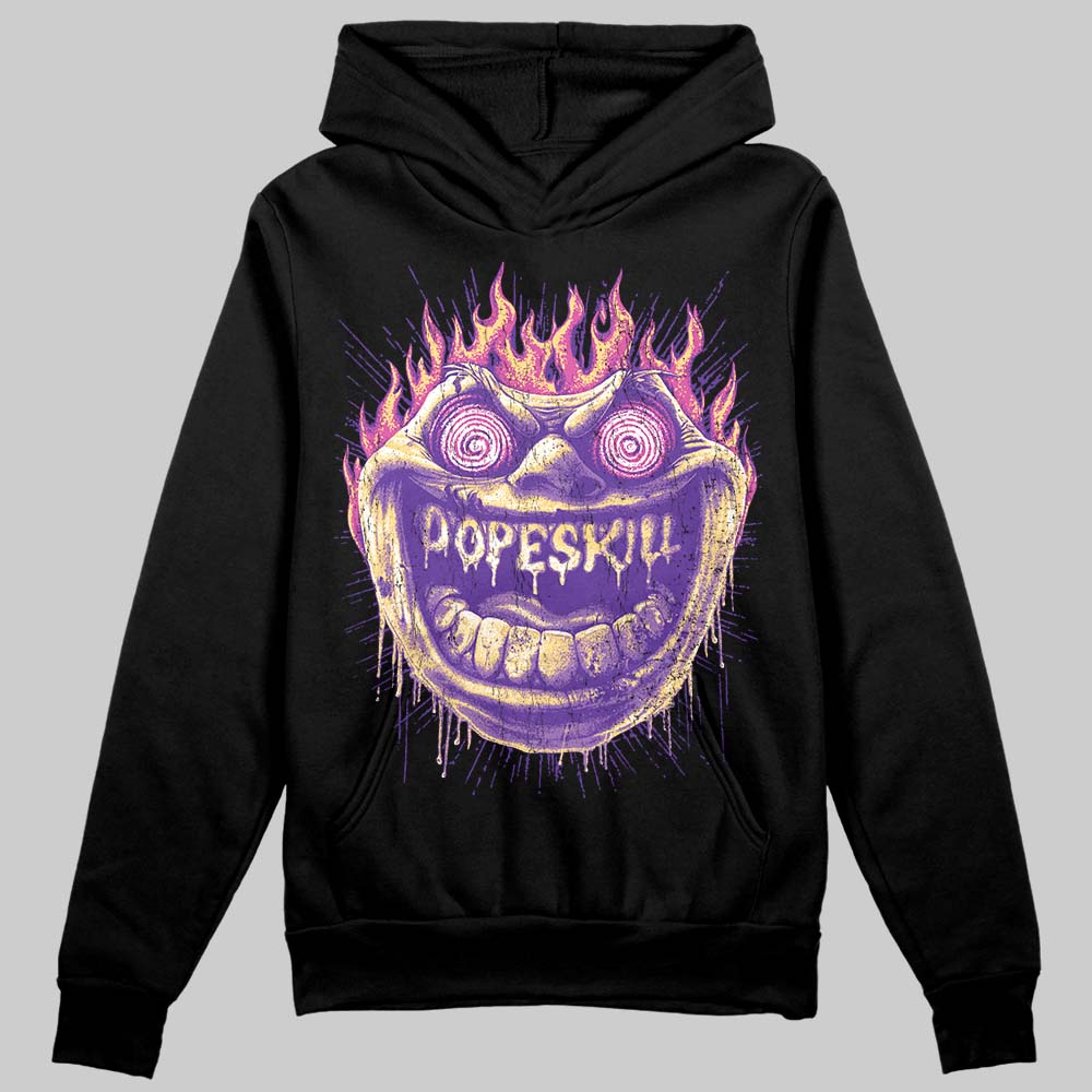 PURPLE Sneakers DopeSkill Hoodie Sweatshirt Hellfire Graphic Streetwear - black