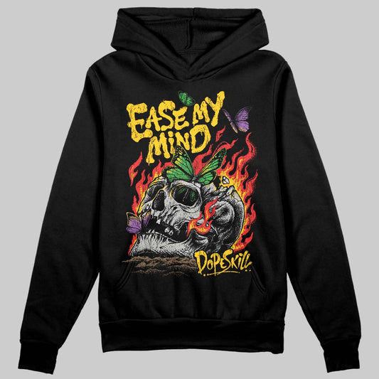 Yellow Sneakers DopeSkill Hoodie Sweatshirt Ease My Mind Graphic Streetwear - Black