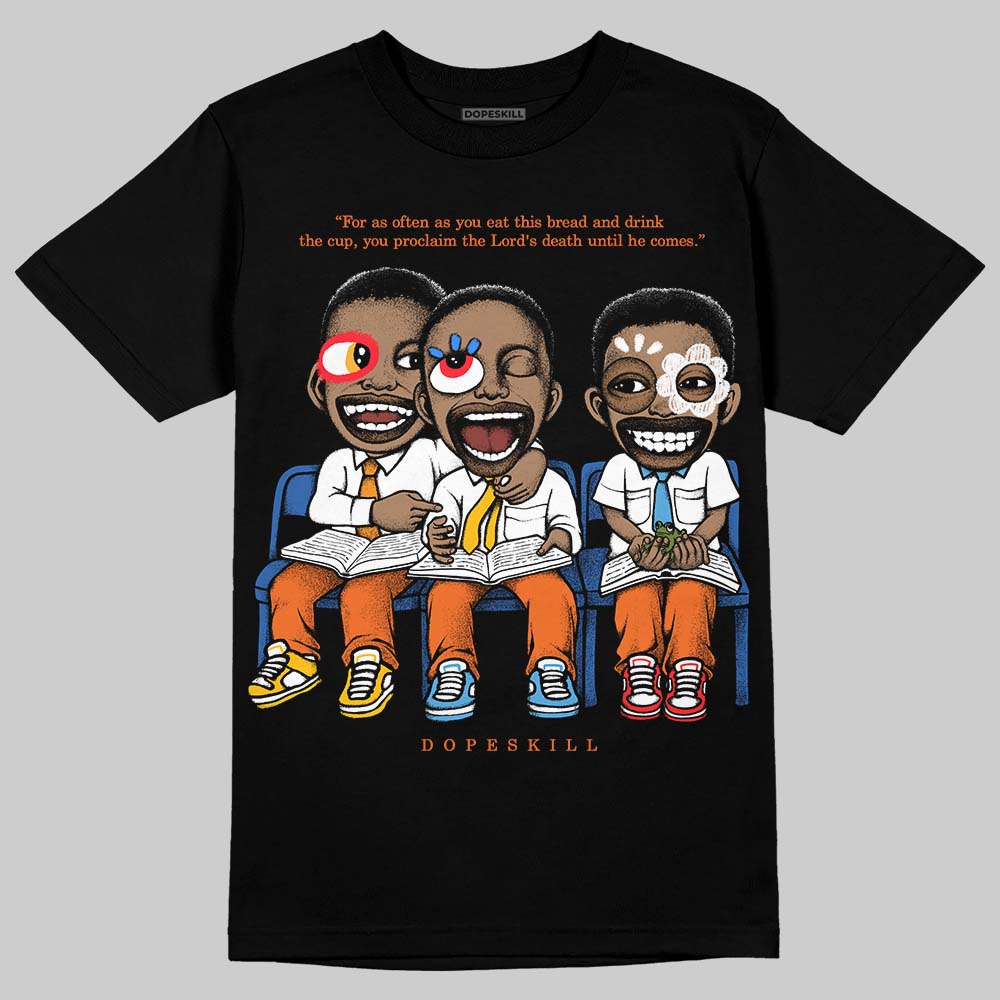 Orange, Black and White Sneakers DopeSkill T-Shirt First Sunday Graphic Streetwear - Black