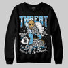 Jordan 4 Denim “Worn Blue” DopeSkill Sweatshirt Threat Graphic Streetwear - black