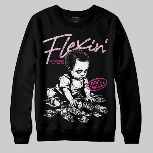 Dunk Low GS 'Triple Pink' DopeSkill Sweatshirt Flexin' Graphic Streetwear - Black