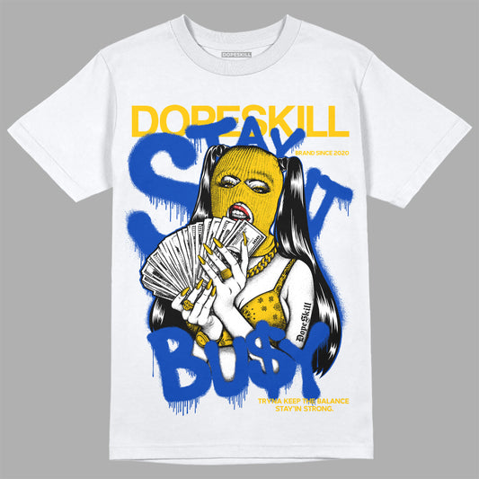 Jordan 14 “Laney” DopeSkill T-Shirt Stay It Busy Graphic Streetwear - White