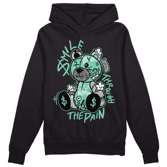 Jordan 3 "Green Glow" DopeSkill Hoodie Sweatshirt Smile Through The Pain Graphic Streetwear - Black