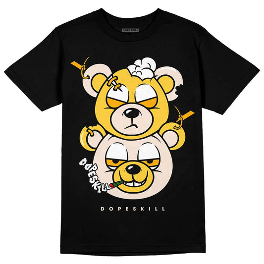 Jordan 4 "Sail" DopeSkill T-Shirt New Double Bear Graphic Streetwear - Black