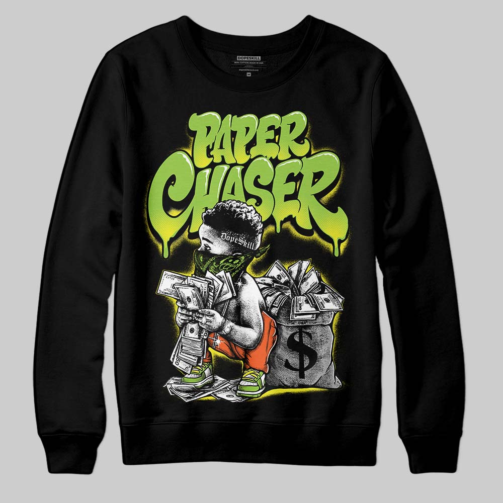 Neon Green Sneakers DopeSkill Sweatshirt Paper Chaser Boy Graphic Streetwear - black