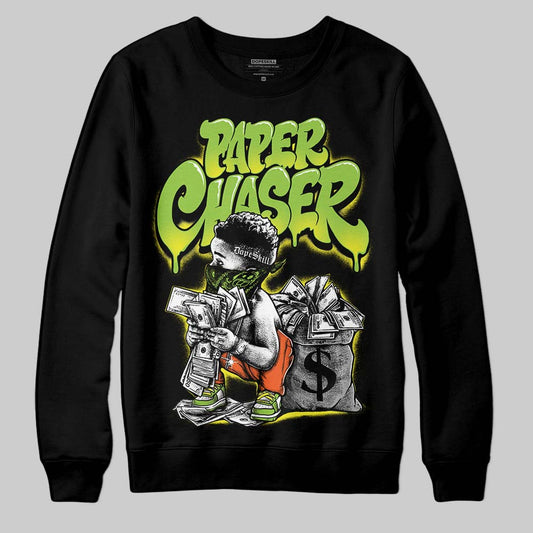 Neon Green Sneakers DopeSkill Sweatshirt Paper Chaser Boy Graphic Streetwear - black