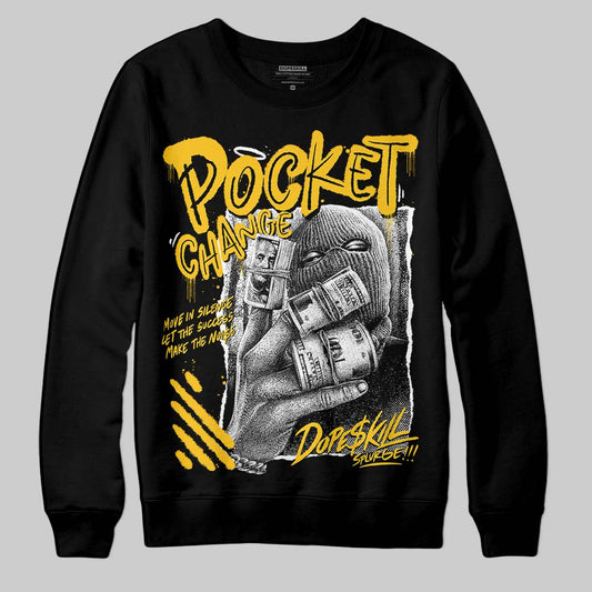 Yellow Sneakers DopeSkill Sweatshirt Pocket Change Graphic Streetwear - Black