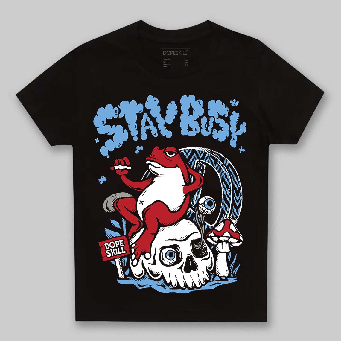 Jordan 12 Retro 'Melo' DopeSkill Toddler Kids T-shirt Stay Busy Graphic Streetwear - Black